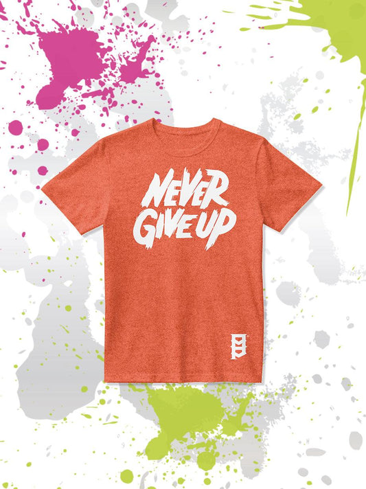 PLAYERA MANGA CORTA UNISEX "NEVER GIVE UP"