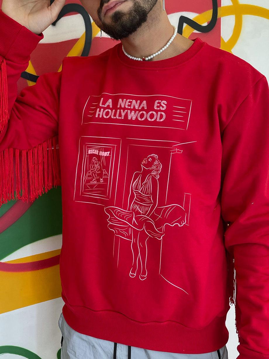 NENA HOLLYWOOD SWEATSHIRT RED INSPIRED BY OSCAR MONT