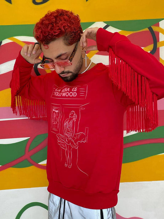 NENA HOLLYWOOD SWEATSHIRT RED INSPIRED BY OSCAR MONT