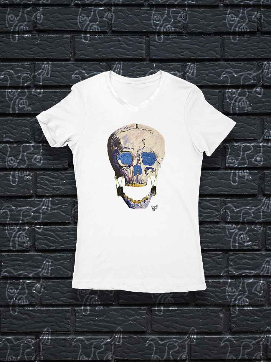 BLUSA BLANCA K-LA-K OJOS AZULES DAMA