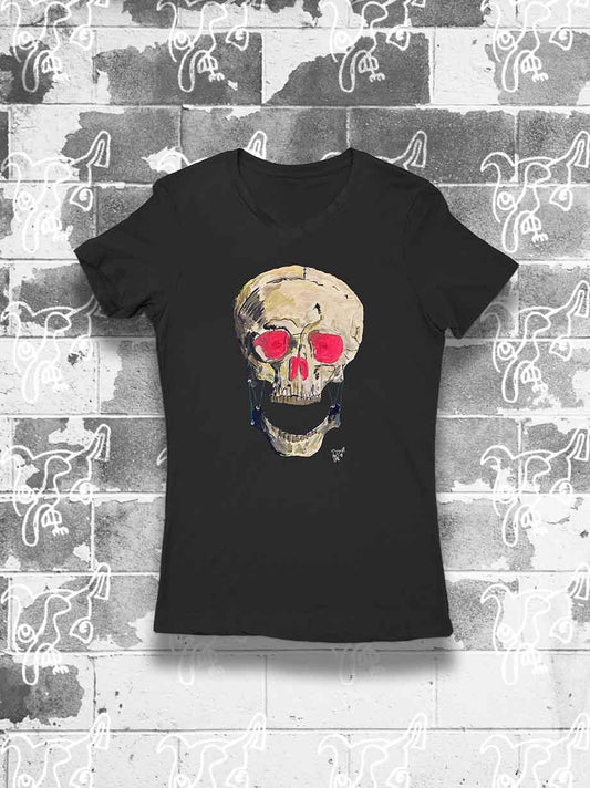 BLUSA NEGRA K-LA-K OJOS ROSAS DAMA